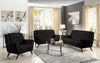 Baby Natalia Mid-Century Modern Black Two-Piece Living Room Set