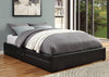 Hunter Transitional Black Upholstered Queen Storage Bed