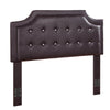Traditional Brown Faux Leather Upholstered Queen/Full Headboard