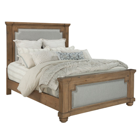 Florence Traditional Rustic Smoke and Grey Queen Bed