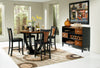 Boyer Transitional Amber and Black Five-Piece Counter-Height Dining Set