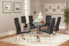 Bellini Contemporary Black and Chrome Five-Piece Dining Set