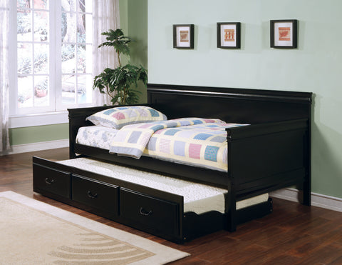 Louis Philippe Traditional Black Twin Daybed
