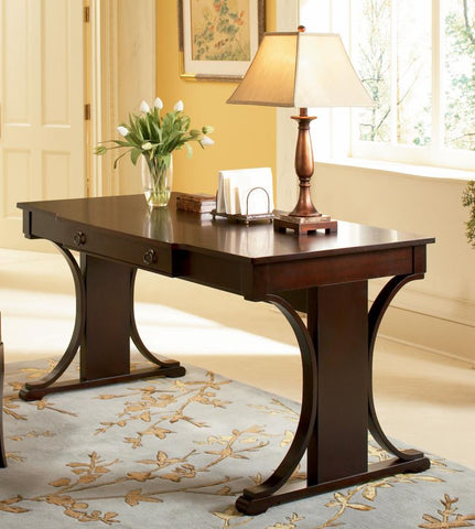 Red Brown Transitional Writing Desk