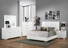 Felicity Contemporary Glossy White Eastern King Bed