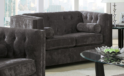 Alexis Transitional Charcoal Loveseat