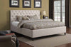 Farrah Traditional Oatmeal Upholstered Eastern King Bed
