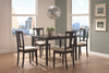 Transitional Black and Beige Five-Piece Dining Set