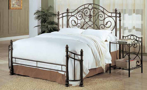 Violet Traditional Antique Bronze Metal Full Bed