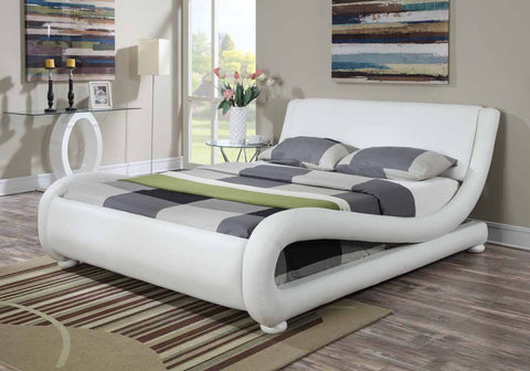 Kingsburg Contemporary White Eastern Queen Bed