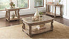 Ilana Traditional Antique Linen Side Table