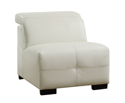 Darby Contemporary White Armless Chair