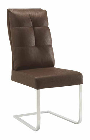 Nessa Contemporary Brown Upholstered Khaki Dining Chair