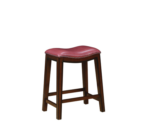 Traditional Crimson Counter-Height Stool