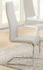 Contemporary White and Chrome Dining Chair