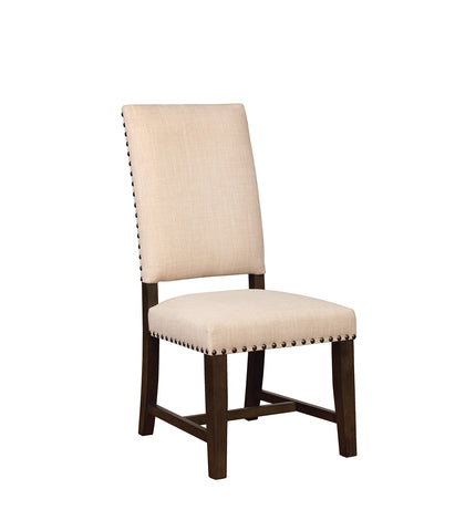 Contemporary Beige Upholstered Parson Chair