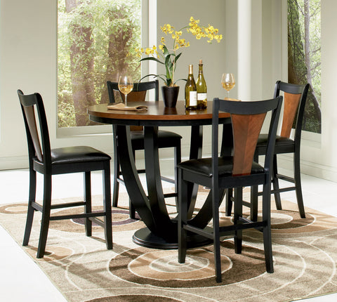 Boyer Transitional Amber and Black Counter-Height Table