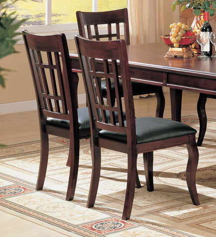 Newhouse Transitional Black and Cherry Side Chair
