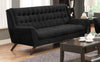 Natalia Mid-Century Modern Black Sofa