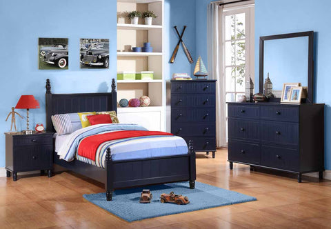 Zachary Cottage Navy Twin Bed