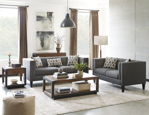 Sawyer Transitional Charcoal Two-Piece Living Room Set