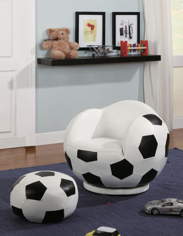 Soccer Ball Chair with Ottoman