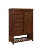 Artesia Dark Cocoa Six-Drawer Chest With Door And Shoe Rack