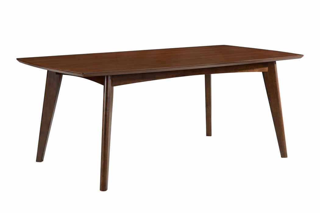 Malone Mid-Century Modern Dark Walnut Dining Table