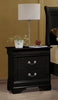 Louis Philippe Black Two-Drawer Nightstand