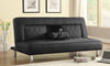Black Sofa Bed with Drop Console