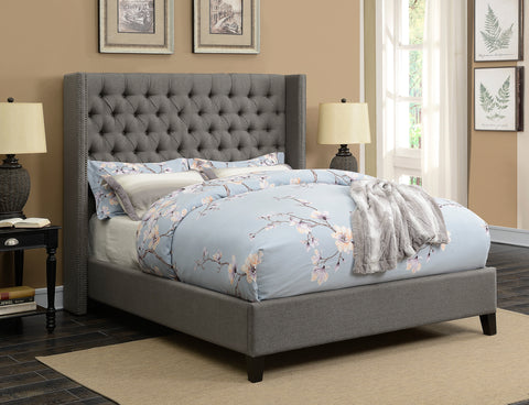 Benicia Grey Upholstered Full Bed