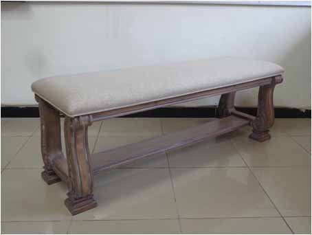Ilana Traditional Upholstered Bench With Bottom Shelf