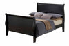 Louis Philippe Black Twin Sleigh Bed