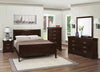 Louis Philippe Cappuccino Eastern King Sleigh Bed