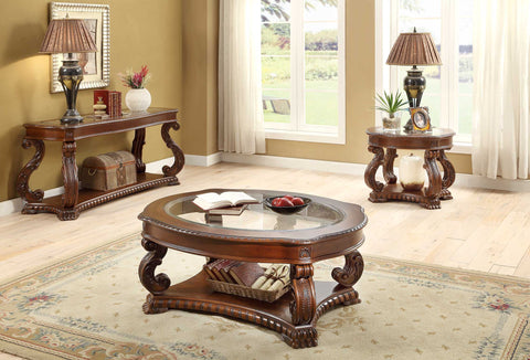 Garroway Traditional Brown End Table