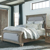 Florence Traditional Rustic Smoke and Grey Queen Bed