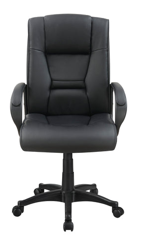 Contemporary Black Faux Leather Office Chair