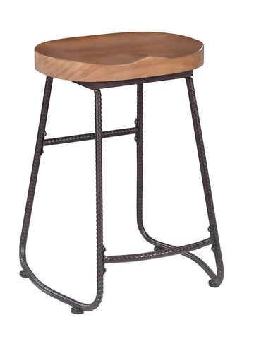 Industrial Driftwood Counter-Height  Stool