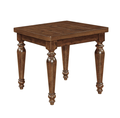 Traditional Rustic Brown End Table