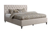 Farrah Traditional Oatmeal Upholstered Queen Bed