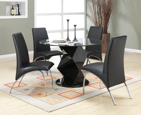 Ophelia Contemporary Black Everyday Dining Table