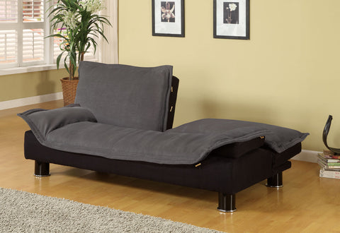 Contemporary Dark Grey and Black Sofa Bed