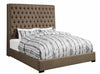 Camille Brown Upholstered Queen Bed