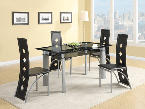 Fontana Contemporary Silver Dining Table