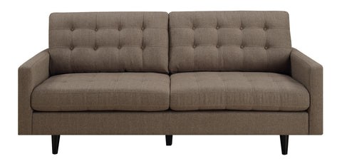 Kesson Mid-Century Modern Brown Sofa