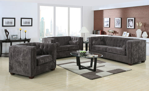 Alexis Transitional Charcoal Loveseat