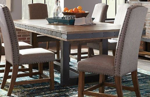 Atwater Industrial Vintage Bourbon Dining Table