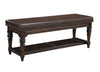 Carlsbad Rustic Bench With Shelf
