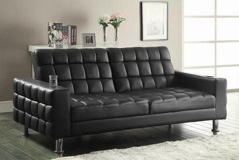 Brown Faux Leather Sofa Bed
