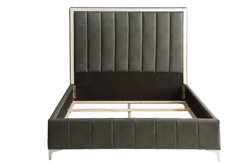 Jared Grey Faux Leather California King Bed